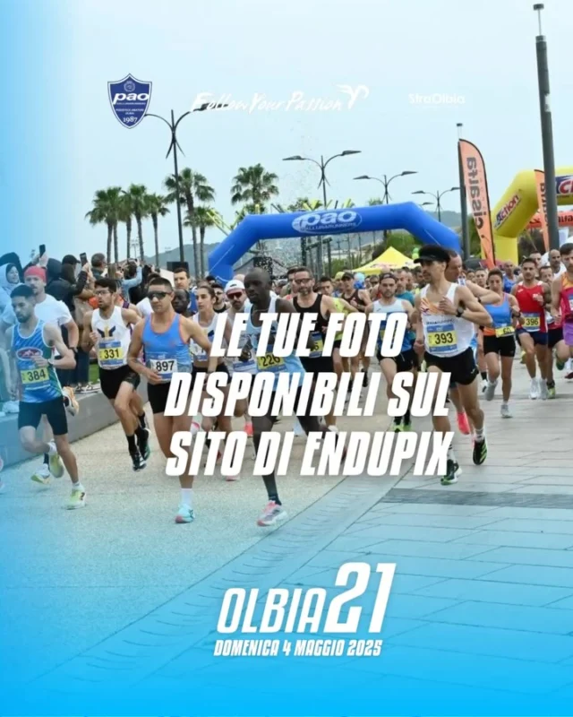 🏃‍♂️📸 Rivivi le emozioni della Olbia21!
Hai partecipato? Allora le tue foto ti stanno aspettando!
Scoprile tutte su ENDUpix: basta un selfie! 😍

📲 Inquadra il QR code
🤳 Scatta un selfie
🔍 Trova le tue foto di gara in pochi secondi!

Link diretto: https://join.endu.net/pix/login?referer=https%3A%2F%2Fjoin.endu.net%2Fpix%2F

Non lasciare che i ricordi restino solo nella memoria... scaricali e condividili!
#Olbia21 #FollowYourPassion #ENDUpix #RunningMemories #RiviviLaTuaCorsa